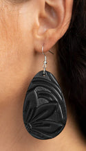 Load image into Gallery viewer, Garden Therapy - Black Leather Earrings
