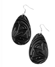 Load image into Gallery viewer, Garden Therapy - Black Leather Earrings
