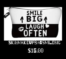 Load image into Gallery viewer, Makeup Bag SMILE BIG
