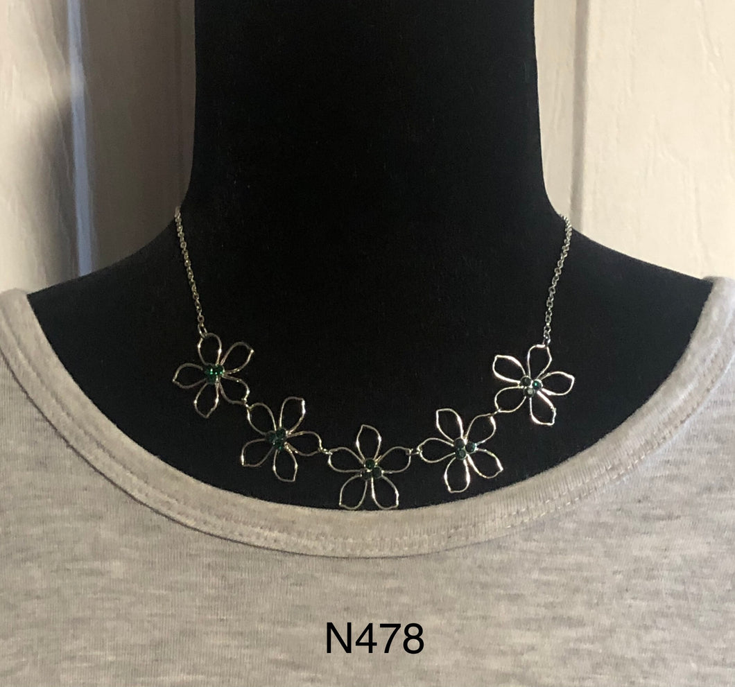 Sale ‼️Hoppin Hibiscus Green Necklace