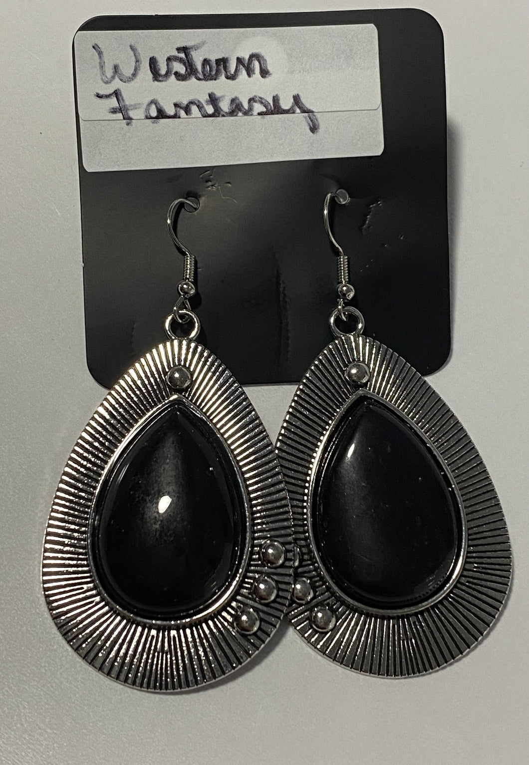 Western Fantasy Black Earring