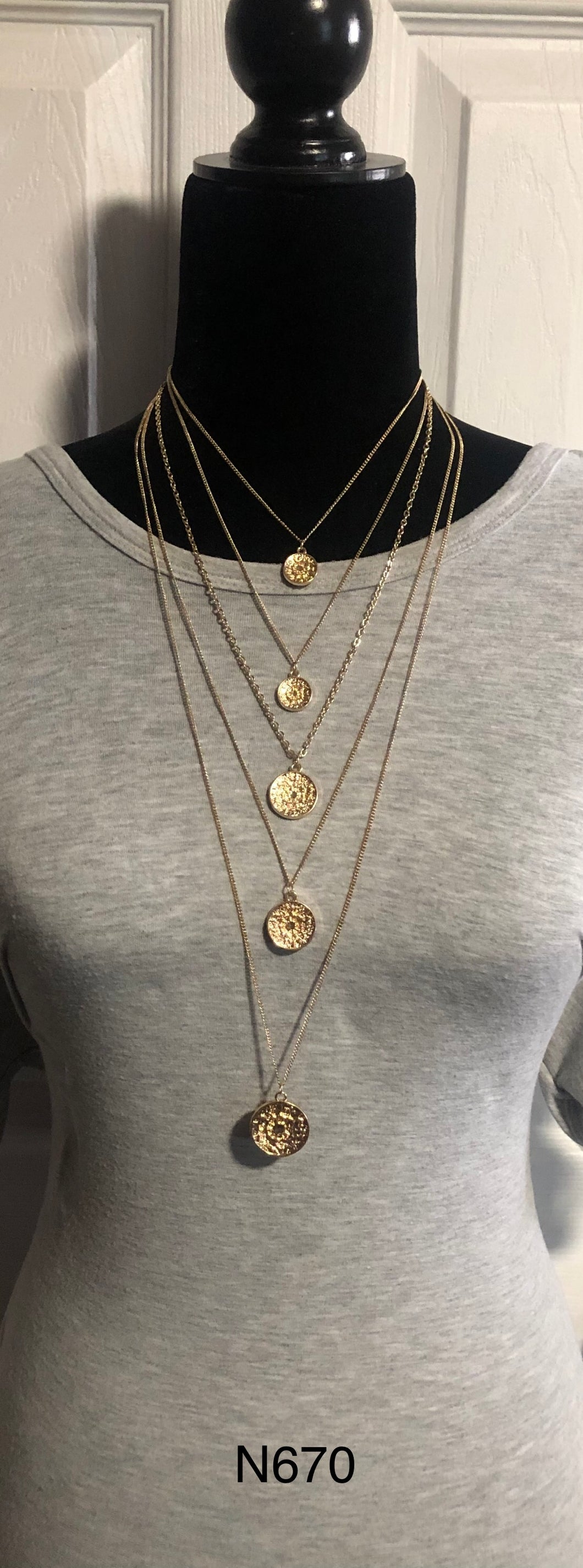Medallion Marvel - Gold Layered Necklace