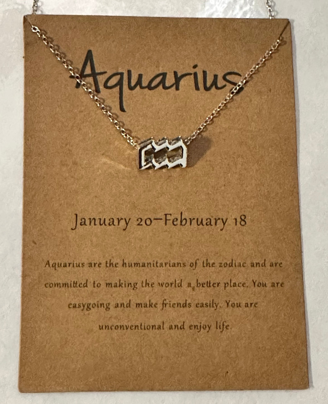 Aquarius Astrology Necklace