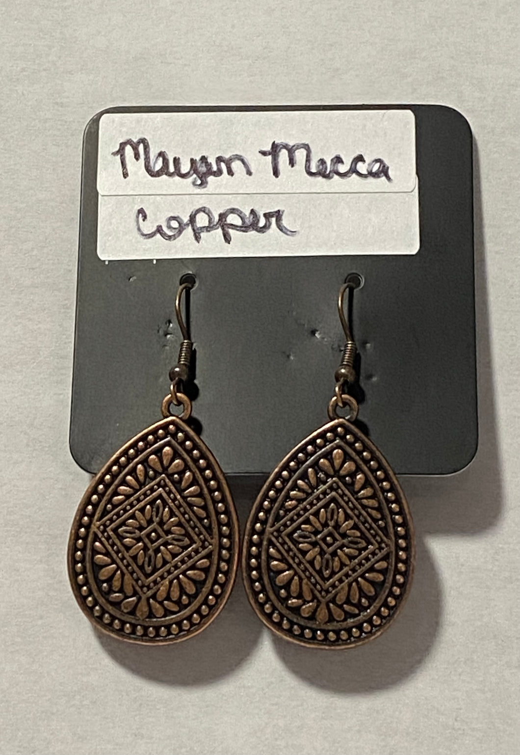 Mayan Mecca Copper Earring