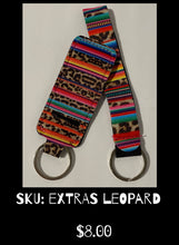 Load image into Gallery viewer, Chapstick holder and keychain- leopard/ sarape
