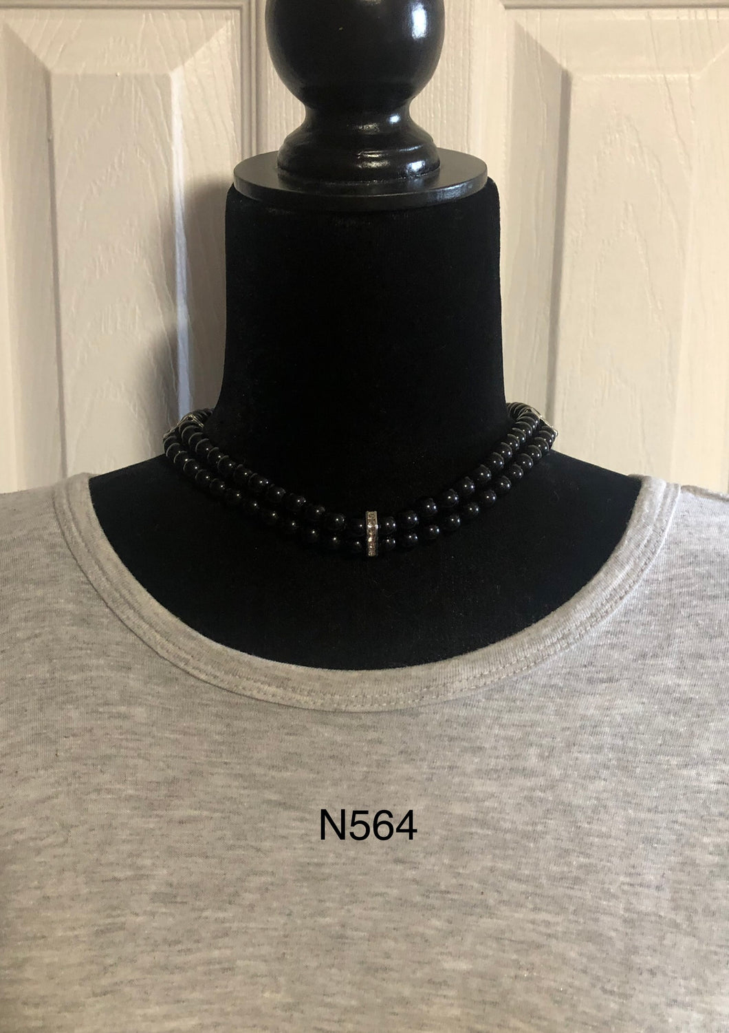 Put On Your Party Dress - black necklace - N564