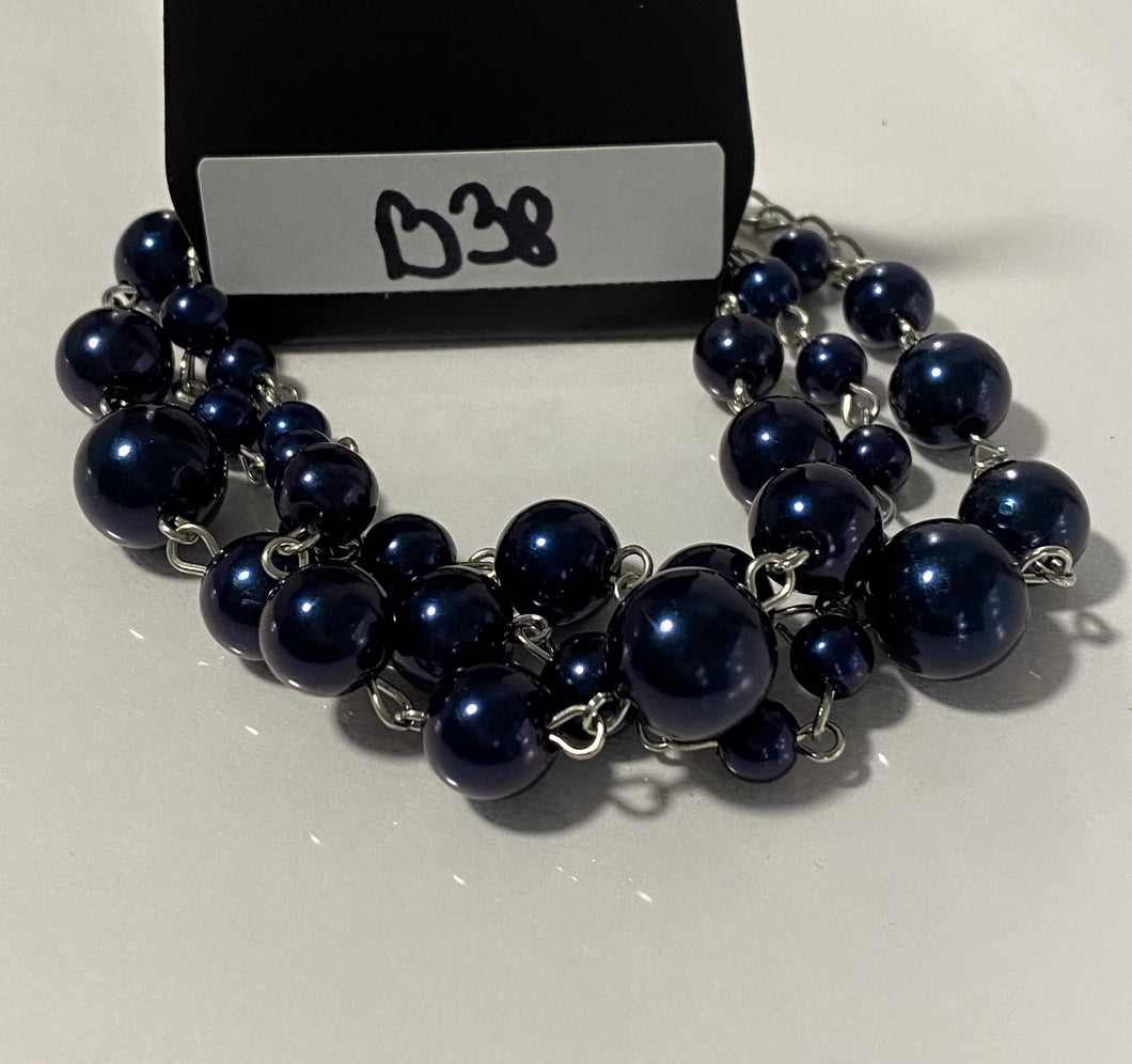 Navy Blue beaded Bracelet