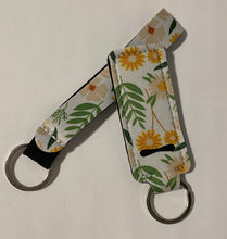 Load image into Gallery viewer, Floral and greenery 🌿🌸🌱🌼Chapstick Keychain Holders with Wristlet Keychain Neoprene Lipstick Sleeve Pouch Lip Balm Portable Pocket Lip
