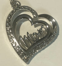 Load image into Gallery viewer, A Mothers Heart - White and Silver Heart Pendant Necklace
