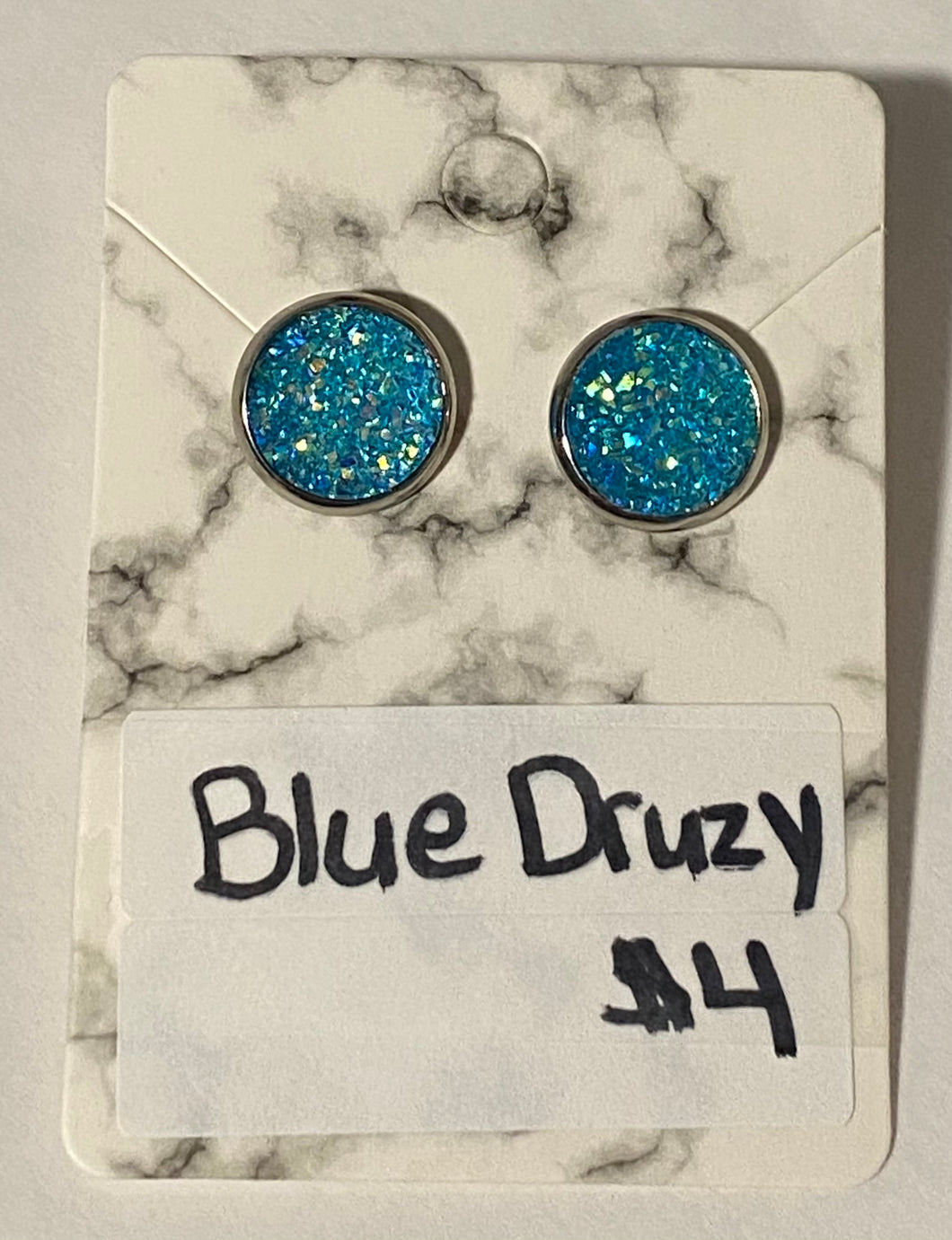 Blue Druzy earrings