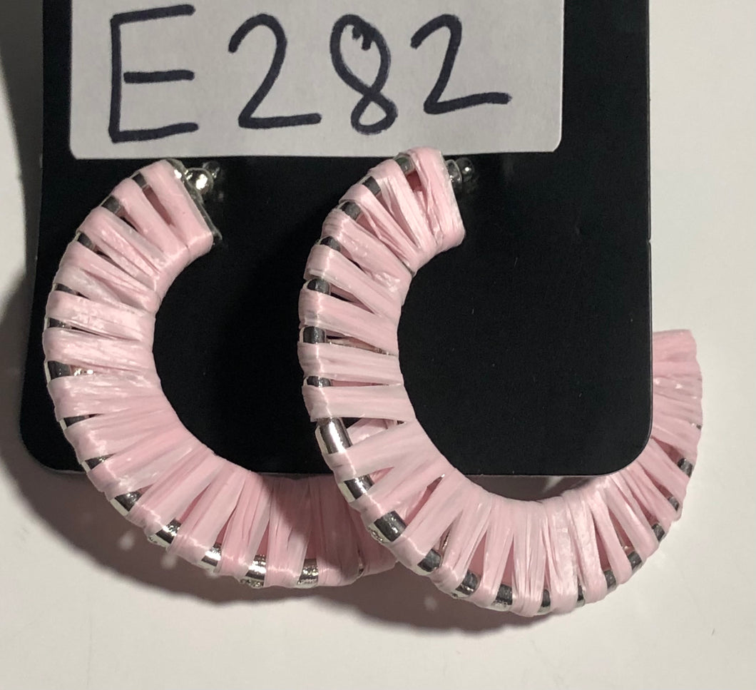 A Chance of RAINBOWS - Pink Hoop Earrings