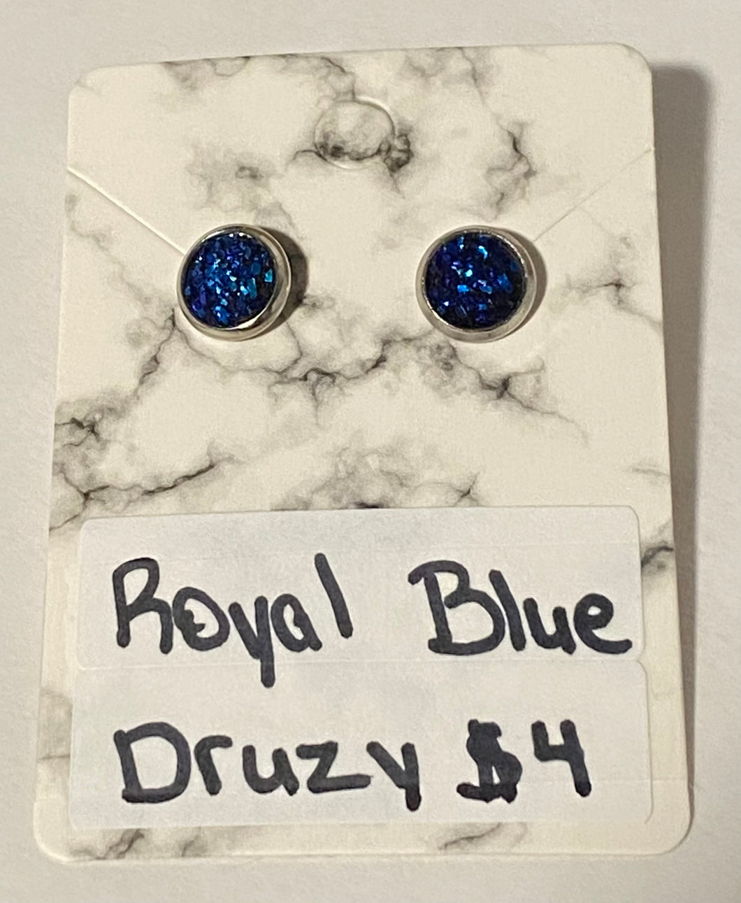 Royal Blue Druzy earrings