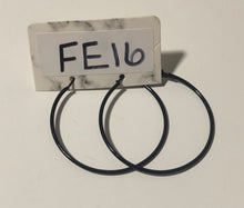Load image into Gallery viewer, Xl black hoop earrings

