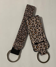 Load image into Gallery viewer, Chapstick holder and keychain- leopard print
