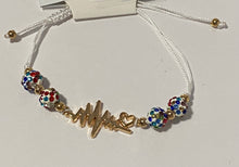 Load image into Gallery viewer, Heartbeat and colorful bead bracelet
