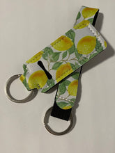 Load image into Gallery viewer, 🍋 🌲 lemon tree Chapstick Keychain Holders with Wristlet Keychain Neoprene Lipstick Sleeve Pouch Lip Balm Portable Pocket Lip
