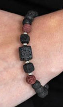 Load image into Gallery viewer, Refreshed and Rested - Brown and Black Lava Rocks - Stretchy Band - Bracelet
