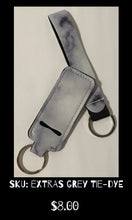 Load image into Gallery viewer, Chapstick holder and keychain- grey tie-dye
