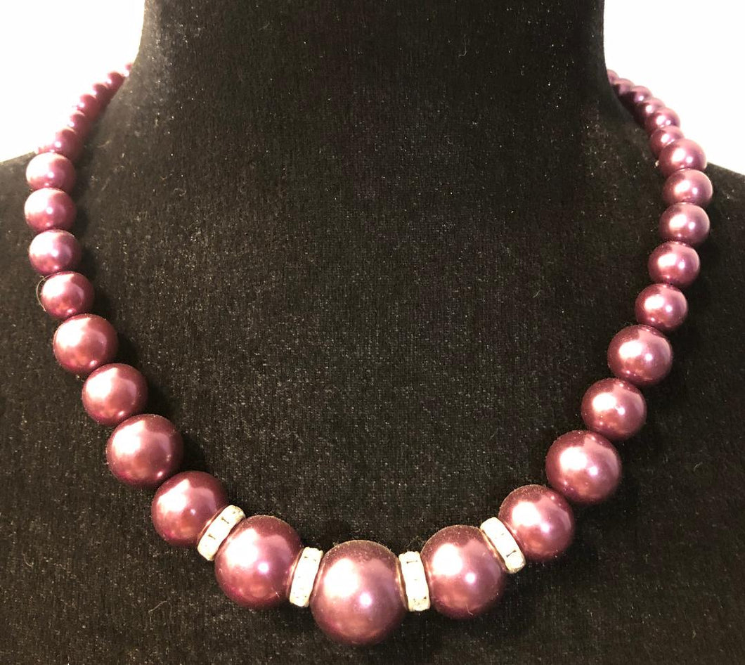 O24- Purple Pearl Beads